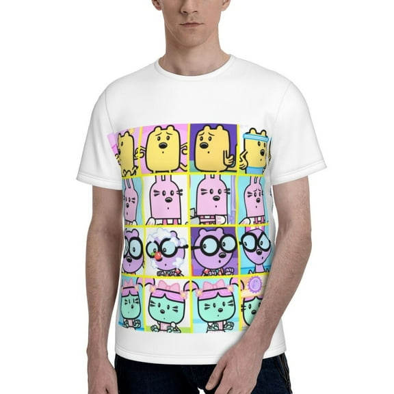 Wow Wow Wubbzy Men's T Shirt Summer Casual Fashion Unisex Short Sleeve Graphic Crew Neck Tees Tops