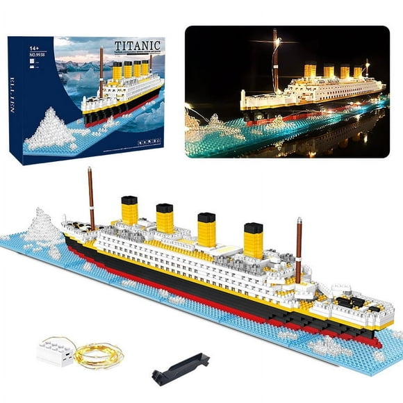 Dsseng Micro Mini Blocks Titanic Model Building Set with 2 Figure 1860 Piece Mini Bricks Toy Gift for Adults and Kids