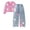 WGset7-Pink, variant on UAYOTSE Girls Fall Knit Sweater Jeans 2Pcs Set Fashionable School Daily Wear Outfit Size 6-7 Years