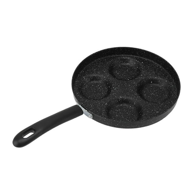 Poêle à œufs antiadhésive de 4 tasses, pour omelettes, œufs au plat, steak, crêpes, petit-déjeuner, gril pour cuisinière à induction et à gaz