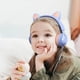 thumbnail image 3 of Oreja de gato Auriculares con cable Auriculares Orejeras Máx. 85dB Estéreo de música con micrófono Auriculares con cable para para juegos PC púrpura CUTICAT Auriculares para niños, 3 of 8