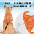 thumbnail image 6 of BARKBAY No Pull Dog Harness Large Reflective Dog Harness with Front Clip and Easy Control Handle for Walking Training Running with ID tag Pocket(Orange,L), 6 of 10