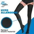thumbnail image 6 of Plus Size Compression Thigh High for Women and Men 20-30mmHg - Black, 3XL, 6 of 10