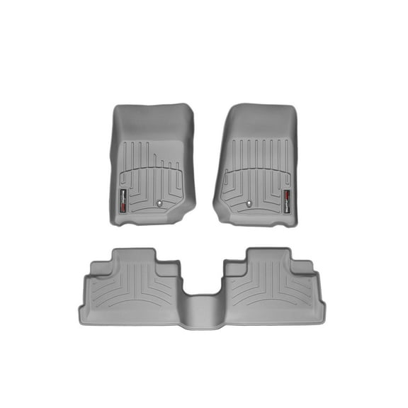 WeatherTech Custom Fit FloorLiners compatible with 2007-2013 Jeep Wrangler Unlimited 4-Door - 1st & 2nd Row, Grey