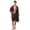 Brown with Graphic Patterns, variant on Men's Silk Satin Robe with Shorts Set Kimono Bathrobe (XX-Large, Blue/Golden)