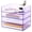 Transparent Purple, variant on 4 Tier Paper Organizer Letter Tray Acrylic Desk File Organizer Stackable Documents Letter Clear Paper Holder Sorter Office Tray for A4, Modern Office Classroom Home File Pad Books Notes