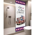 thumbnail image 2 of Window Privacy Film 4th of July Stained Glass Window Film Decorative Sun Block Window Cover Independence Day Truck Red Blue Plaid Window Clings Static Adhesive Sticker for Bathroom 29.5"x78.7", 2 of 7