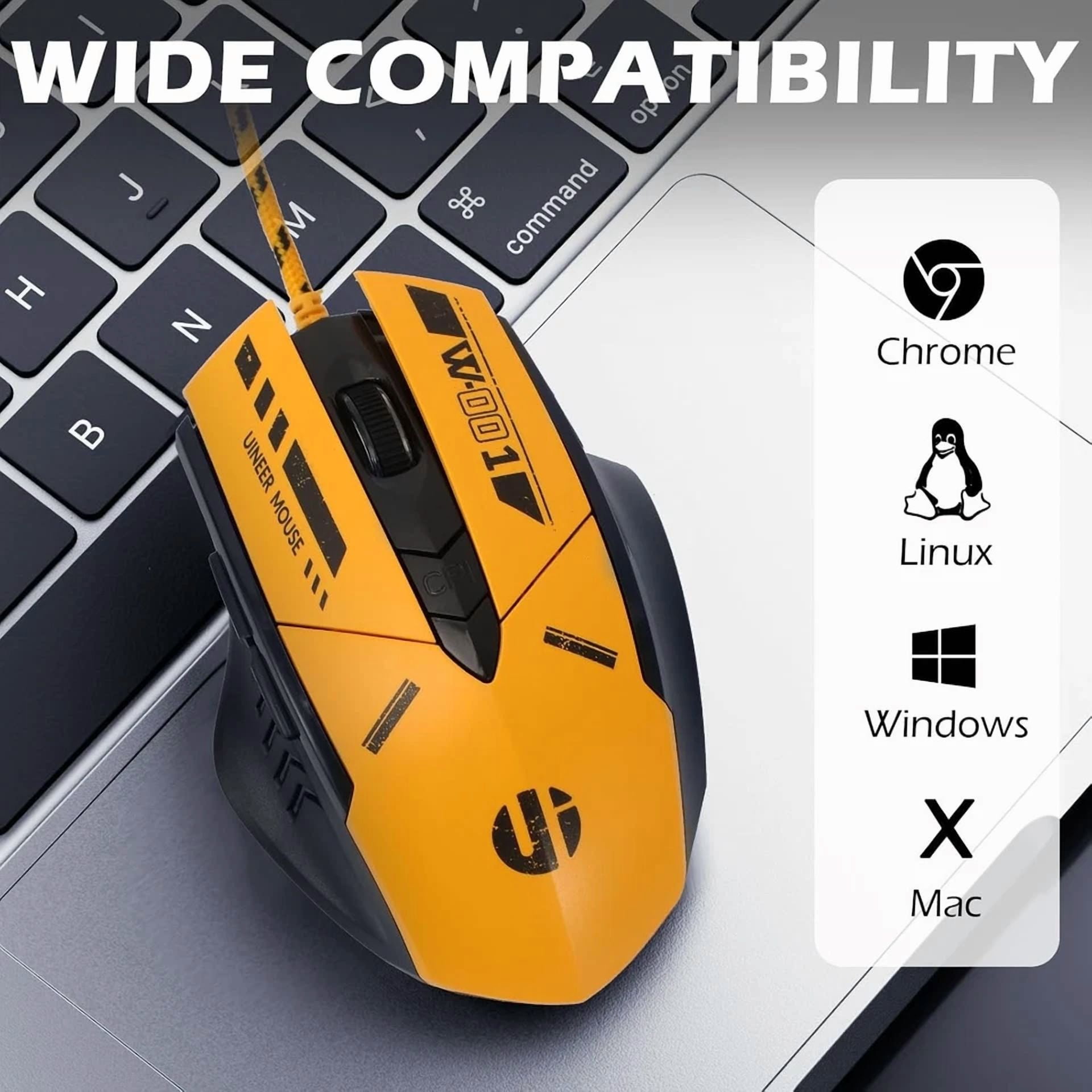 CIRCLE- Wired Mouse Gaming, 4 Adjustable Dpi Levels, 6 Programmable Buttons,...