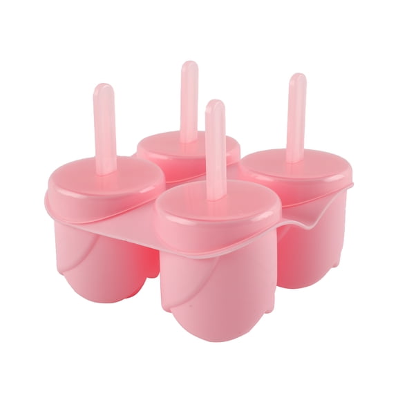 Rose Silicone Ice Pop Molds-4 Cavity Pink
