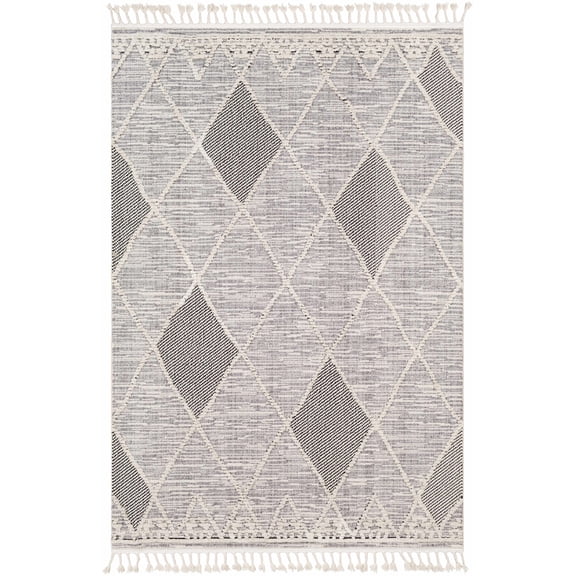 BoutiqueRugs Norvelt Bohemian, Transitional Area Rug - Gray, Black, Ivory - 2' x 2'11"