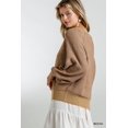thumbnail image 6 of Puff Sleeve Boat Neck Sweater - Mocha, S, 6 of 10