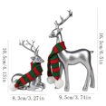 thumbnail image 3 of Christmas Reindeer Figurines, Resin Deer Tabletop Decor with Elegant Sculpted Details, Decorative Woodland Accents for Mantel Fireplace Shelf Cabinet and Festive Home Display, 3 of 6