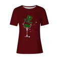 thumbnail image 4 of Mujeres Manga Corta de Verano Tops Impreso Sudadera Casual, Cuello Redondo Blusa Ligera para la Primavera Y el Verano, 4 of 4