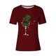 thumbnail image 4 of Mujeres Manga Corta de Verano Tops Impreso Sudadera Casual, Cuello Redondo Blusa Ligera para la Primavera Y el Verano, 4 of 4