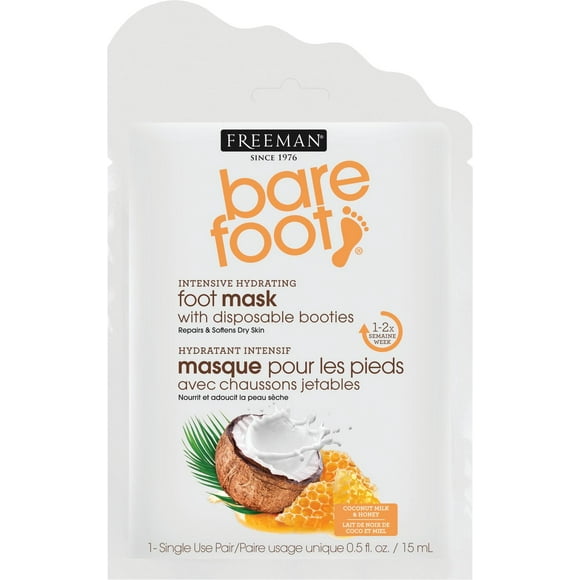 Freeman Bare Foot Intensive Hydrating Foot Mask with Disposable Booties, 1 pair