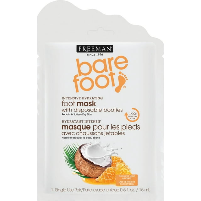 Freeman Bare Foot Intensive Hydrating Foot Mask with Disposable Booties, 1 pair