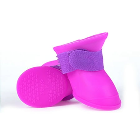 

Pet Rain Shoes Booties Easy And Comfortable For Little Pet XL Purple