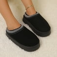 thumbnail image 4 of Women's Plush Lined Slippers Indoor Outdoor Memory Foam House Shoes, 4 of 5