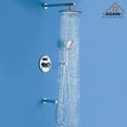 thumbnail image 2 of CASAINC 5-Spray Patterns 9.5 in. Tub Wall Mount Dual Shower Heads in Spot Resist Chrome, 2 of 9