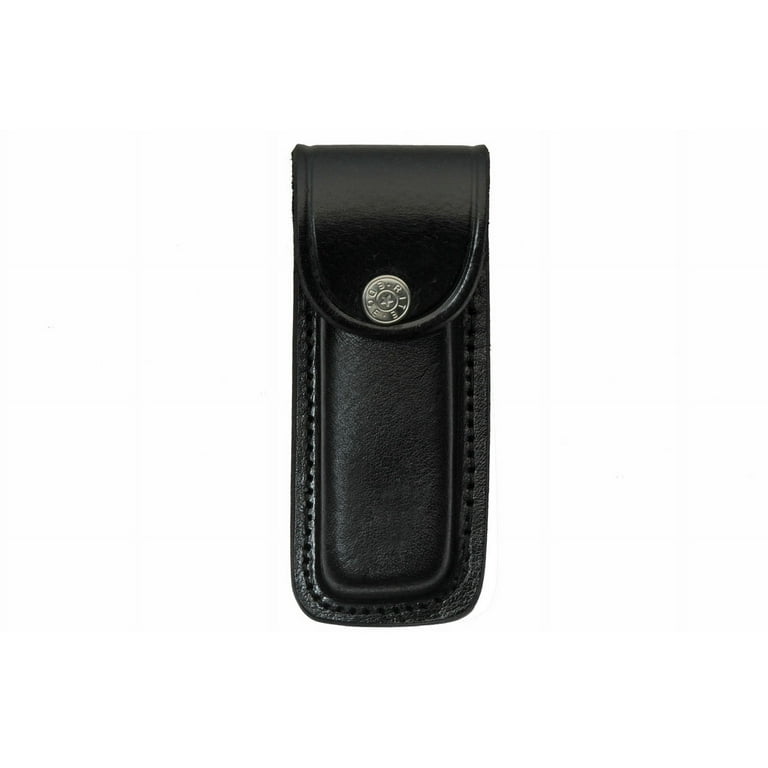 Folding Blade Pocket Knife Sheath 5 Inch Leather Knife Sheath Leather Case  with Snap Closure Belt Loop Case Leather Pouch Folding Knife Sheath Holder  