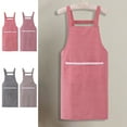 thumbnail image 6 of COM1950s Cotton Gingham Apron,30X28 Inch Breathable Bib,Lightweight for Cooking & Gardening, 6 of 7