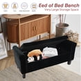 thumbnail image 5 of Fionafurn Velvet End of Bed Storage Ottoman Bench,19.7" D x 51.2" W x 20.5" H, Black, 5 of 8