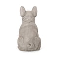 thumbnail image 6 of GDF Studio Rilo Outdoor Cast Stone French Bulldog Garden Statue, Rustic White and Green, 6 of 9