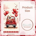 thumbnail image 2 of Teddy Bear Design Valentine's Day Banner Red Truck Romantic Backdrop Rose Flowers Heart Balloons Love Display for Valentine's Day Party Romantic Date Anniversary Celebration, 2 of 9