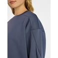 thumbnail image 4 of Avia Women's Luxe Fleece Crewneck Sweatshirt, Sizes XS-XXXL, 4 of 5