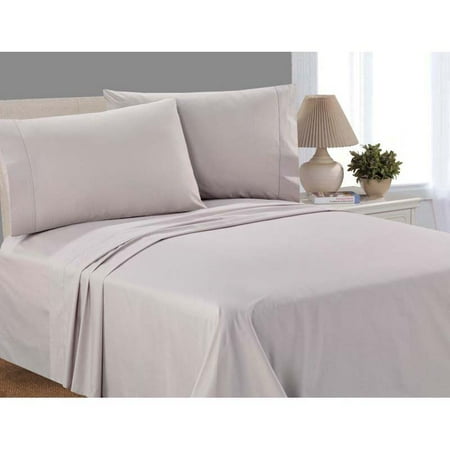 Mainstays 100% Cotton Percale, 200 Thread Count Sheet Set, Full
