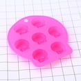 thumbnail image 4 of Bandeja de cubitos de hielo de silicona con calavera de Halloween Molde para hacer hielo Molde creativo para dulces de chocolate (rosa), 4 of 5