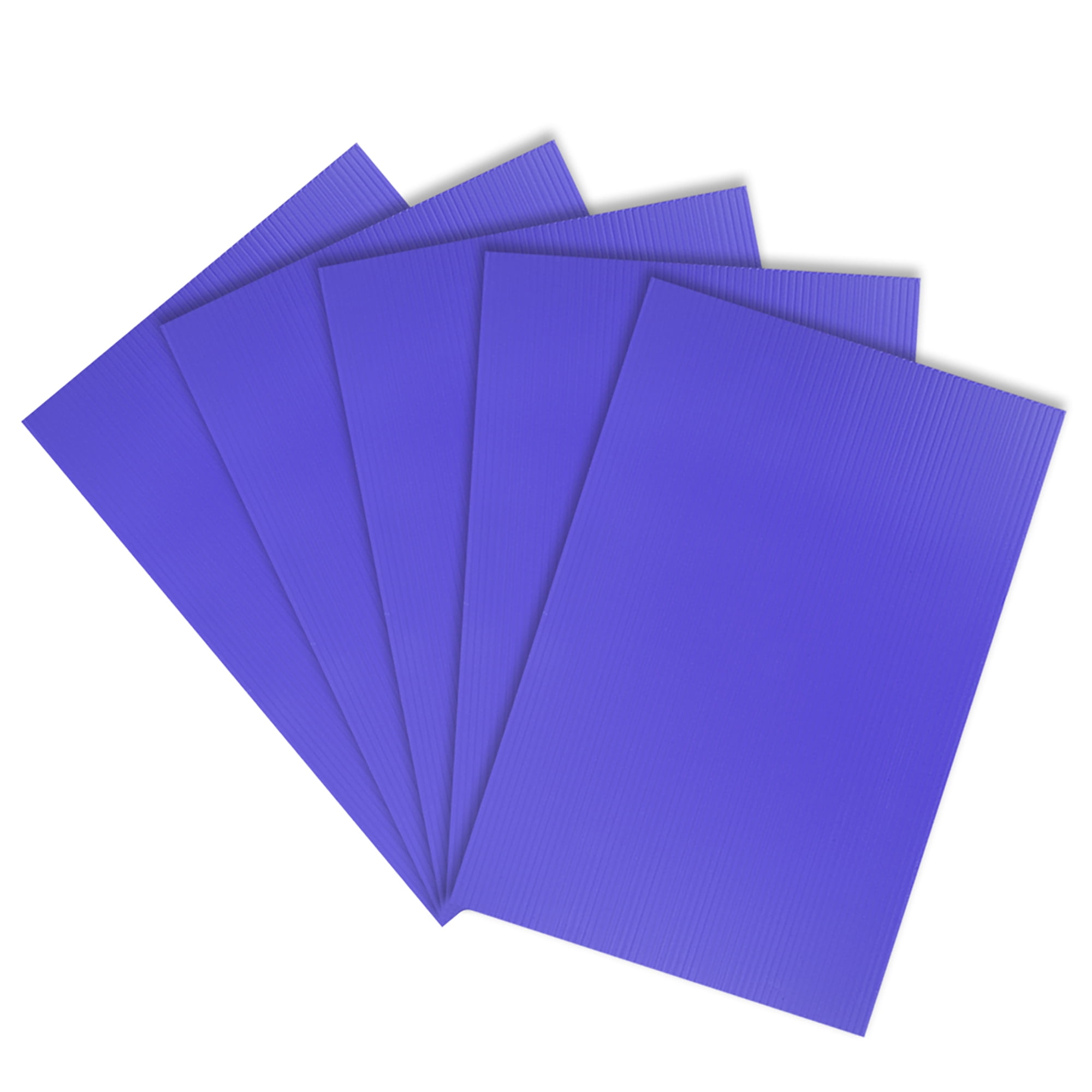 Unique Bargains Corrugated Plastic Sheets,8 Inch x 12 Inch,Waterproof Sign Blank Board Blue 5pcs