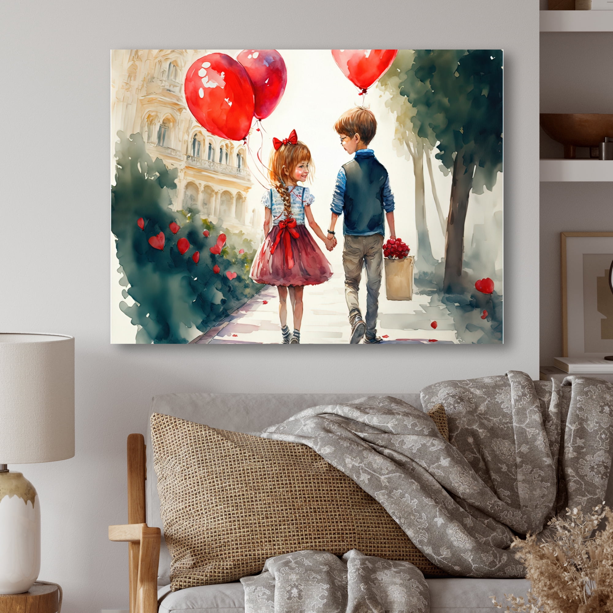 Designart Young Love Canvas Wall Art