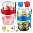 thumbnail image 6 of 39oz Yogurt Cups with Lids and Spoons, Overnight Oats Containers, Reusable Topping Compartment for Breakfast with Yogurt, Cereal or Oatmeal On-the-Go(Grey), 6 of 8