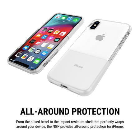 Incipio - NGP Flexible Shock Absorbent Case for Apple® iPhone® X and XS - Clear