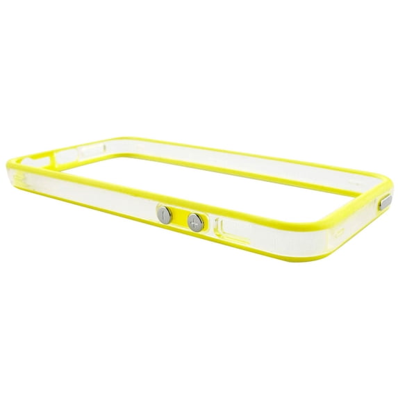 iPhone 5 Case Lucency Frame Silicone Plastic Fitted Case Cover, Yellow