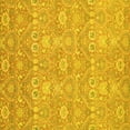 thumbnail image 1 of Ahgly Company Machine Washable Indoor Square Oriental Yellow Modern Area Rugs, 8' Square, 1 of 4