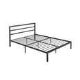 thumbnail image 3 of Queen Size Metal Bed Frame with Headboard Charcoal Grey, 3 of 8