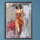 thumbnail image 3 of Kit de pintura por números sobre lienzo, arte al óleo artesanal, decoración de imagen de mujer abstracta, 30x40cm, 3 of 9