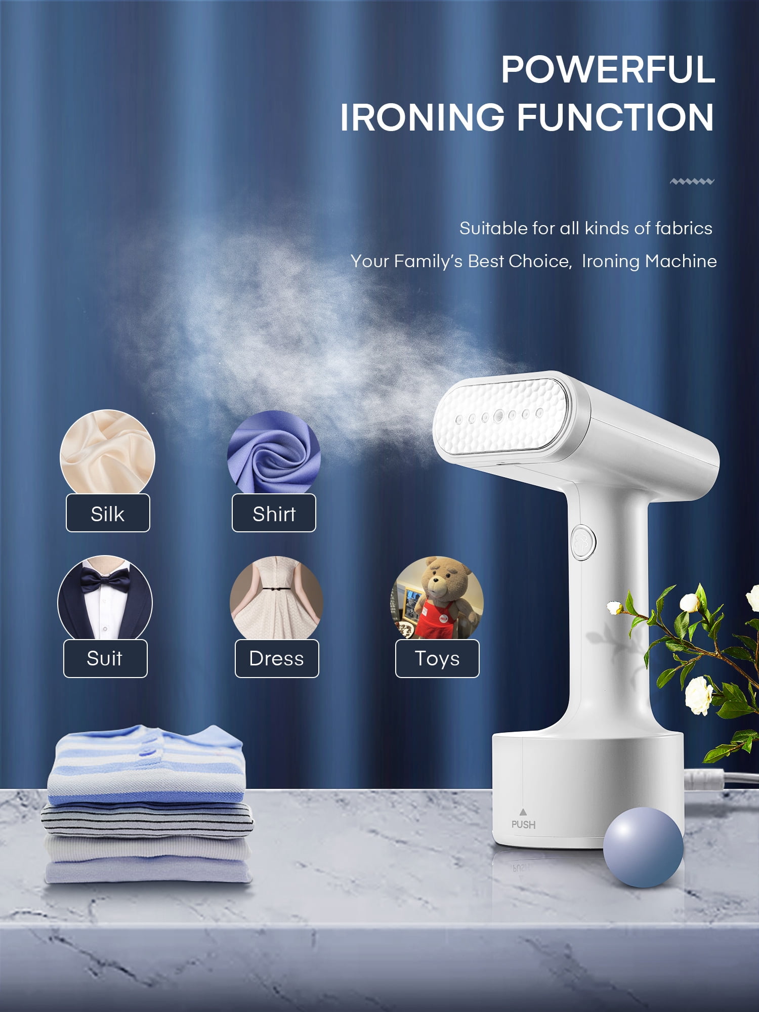 MASTEAM Steamer for Clothes Wrinkle Removes, Portable Handheld Garment  Steamer, Clothes Steamer, Hat Steamer for Home and Travel with Automatic