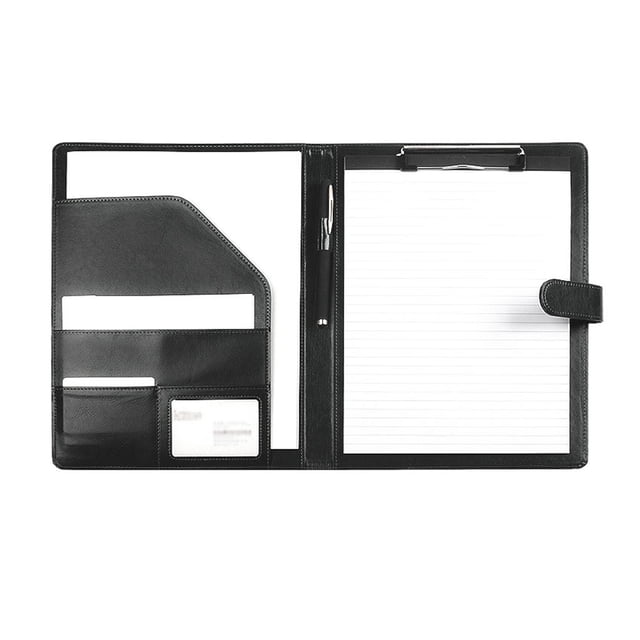 Leather A4 Folder With Pen Insert Multifunctional Contract Signing Board Clip Business Office Meeting Writing Pads