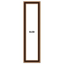 8x38 Frame Gold Brown Plein Air Vintage Solid Wood Picture Frame | 1.75 Inches Moulding Width |