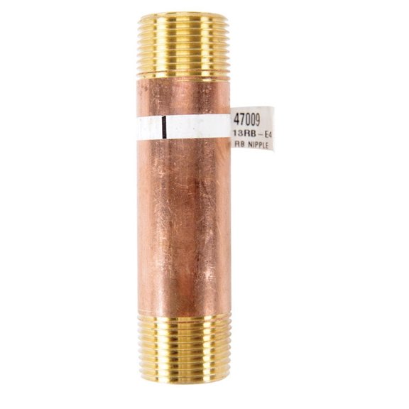 Jmf Nipple 3/4 " X 4 " Red Brass Bulk Pack of 2