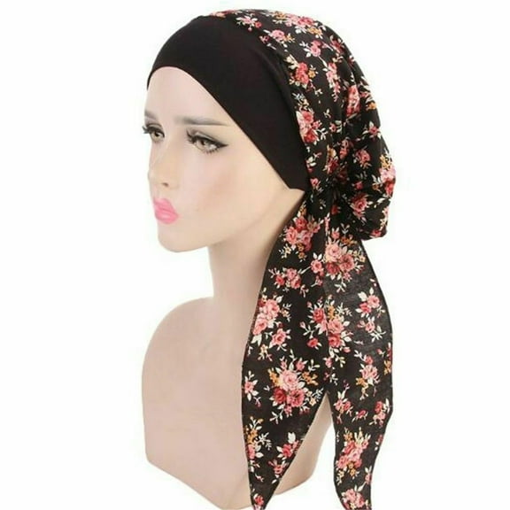 Womens Hair Loss Cover Head Scarf Wrap Muslim Hijab Chemo Hats Turban Cap