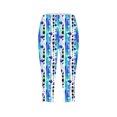 thumbnail image 4 of Pantalones de Yoga de Verano para Mujeres Ligeros de Alta Cintura de Impresión Capris, Pantalones de Gimnasio Y Entrenamiento de Ajuste Delgado con Cintura Elástica para Yoga, Correr, 4 of 6