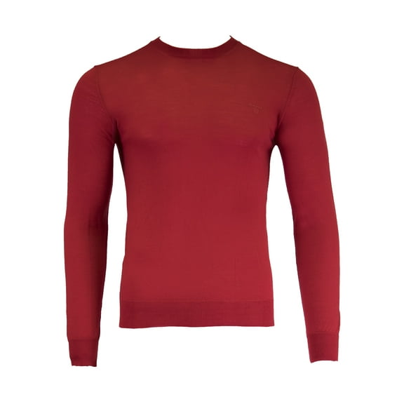 Gant Men's Lightweight Merino Wool Crew, Medium, Bright Red