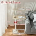 thumbnail image 3 of C Shaped End Table for Couch, Height Adjustable Living Room Couch Tray Tables Sofa Table Tv Trays for Bedroom, Natural Wooden Swivel Side Table for Small Spaces, 3 of 16