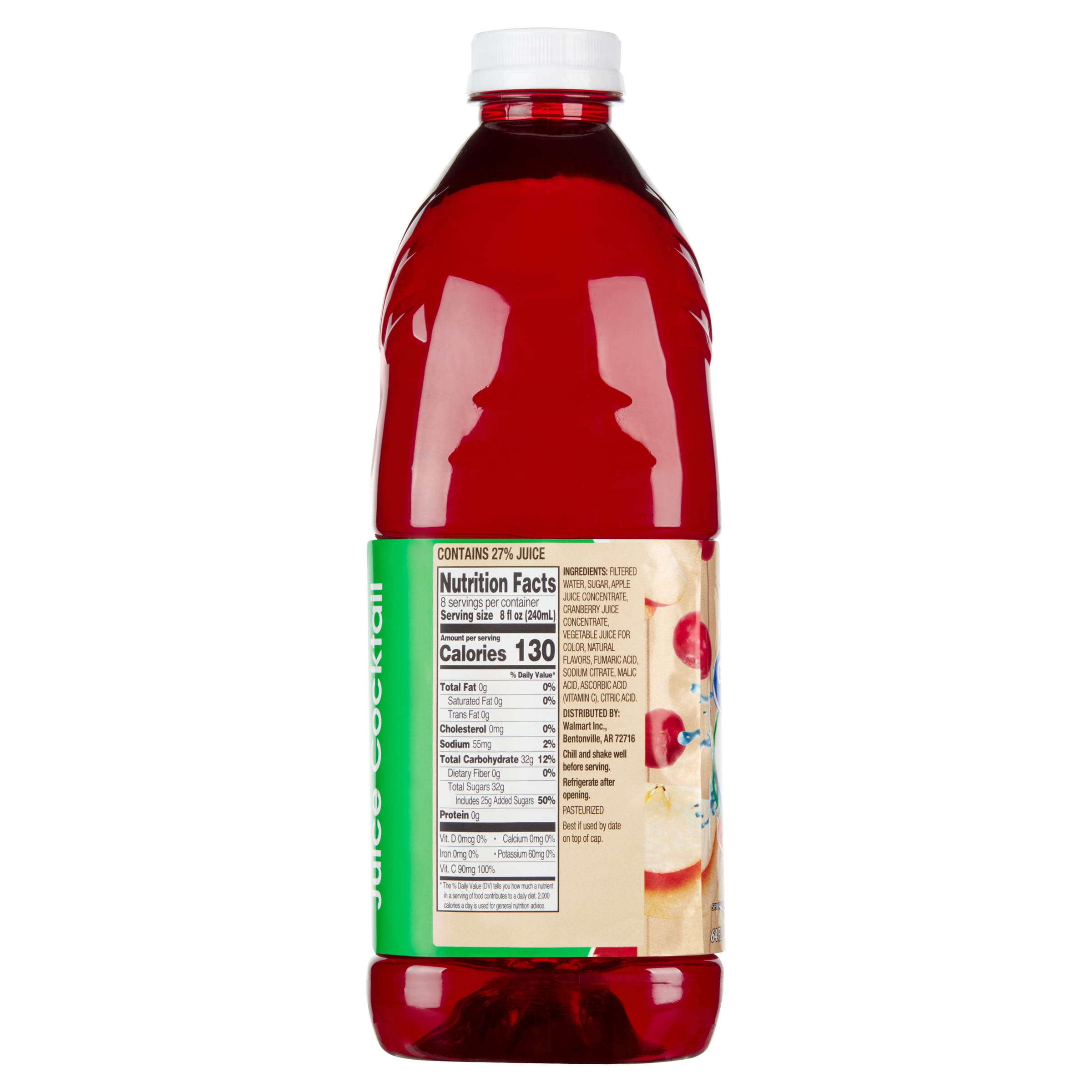 Great Value Cranberry Apple Juice Cocktail, 64 fl oz