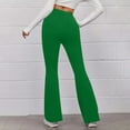 thumbnail image 3 of DHFJKG Womens Casual Flare Pants Solid Color Elastic Waist High Waisted Slim Fit Pants Yoga Sports Horn Casual Pant Stylish Trousers, 3 of 4