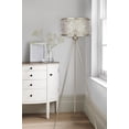 thumbnail image 3 of 58.5" Gold Plated Floor Lamp w/ Tripod Base Design & Crystalline Metal Shade, 3 of 5
